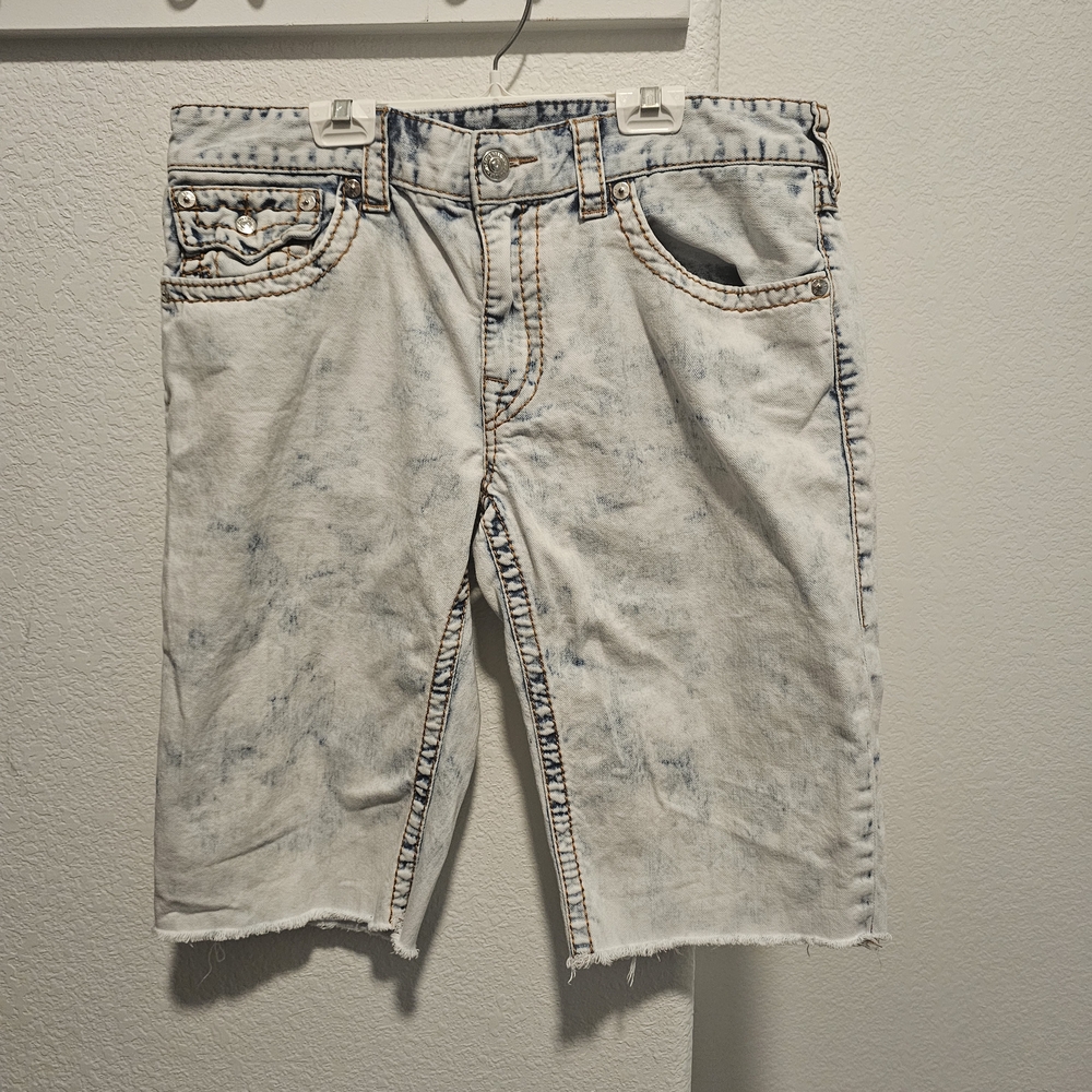 True Religion Blue Jean Shorts Casual Style